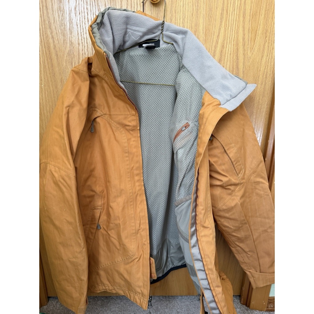 Patagonia Woman's Size M Waterproof Rain Coat In Yellow/Mustard